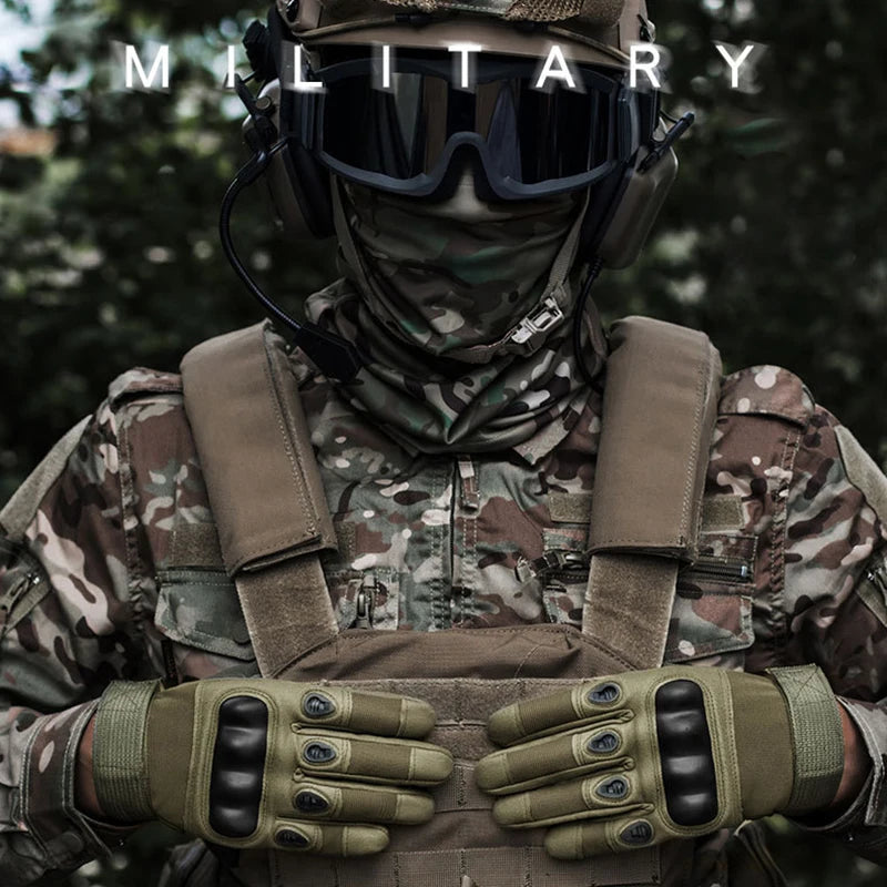Gants Tactiques Doigts Complets à Coque Rigide et Fermeture Auto-Agrippante, 3 Coloris, M à XL, vue 2