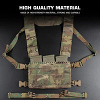 Gilet Tactique Chest Rig Compact MOLLE, Triple Porte-Chargeur Élastique, vue 3