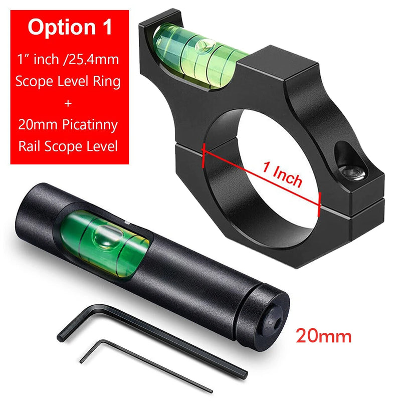 Niveau à Bulle pour Lunette de Tir avec Collier 25,4, 30 ou 34 mm, Rail 11 ou 20 mm, Aluminium Noir, vue 7