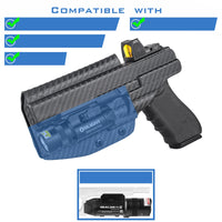 Holster IWB Polymère avec Lampe Tactique pour Pistolet G19, Droitier ou Gaucher, vue 2