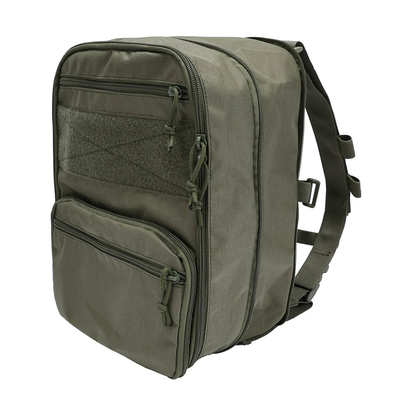 Sac Plat Extensible MOLLE pour Gilet Tactique, 1,2 à 2,5 L, Nylon