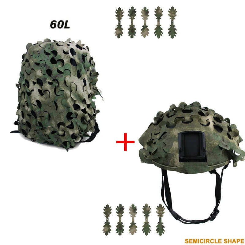 Kit Camouflage 3D pour Casque et Sac à Dos, 60 ou 80 L, vue 15