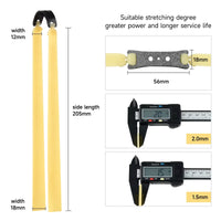 Élastiques Lance-Pierre Plats en Latex, 1,5 ou 2,0 mm, Bras de 20,5 cm, vue 3