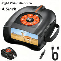 Jumelles de vision nocturne écran 11,4 cm, infrarouge 5 W, lampe tactique
