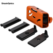 Porte-Chargeur IPSC Aluminium Réglable à 360°, pour Pistolet, Noir ou Orange