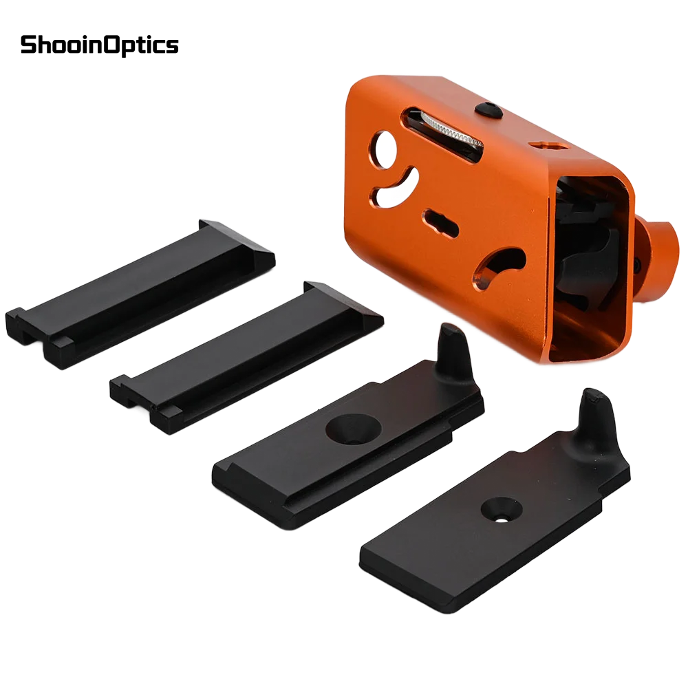 Porte-Chargeur IPSC Aluminium Réglable à 360°, pour Pistolet, Noir ou Orange
