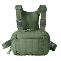 Sacoche Holster de Poitrine Tactique en Nylon 600D, Panneau MOLLE, 28 x 18 cm, 3 Coloris, vue 2