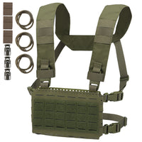 Gilet Tactique Chest Rig Compact MOLLE, Triple Porte-Chargeur Élastique, vue 8