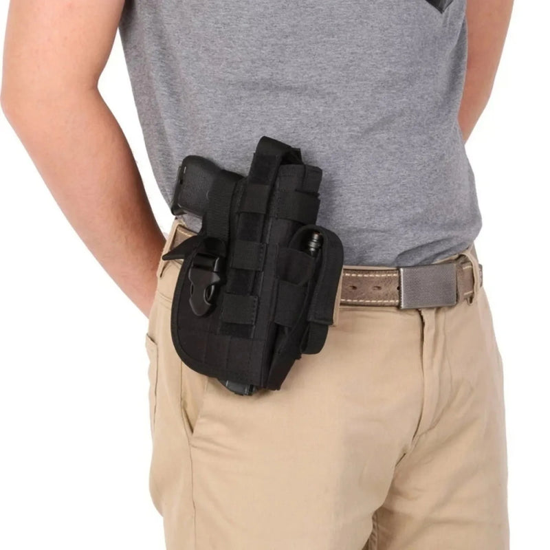 Holster de Ceinture MOLLE Universel en Nylon pour Droitier avec Poche Chargeur