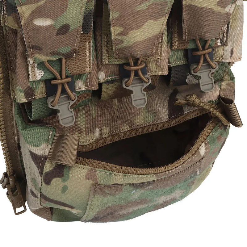 Panneau Dorsal Tactique à Triple Porte-Chargeur et Poche Zippée pour Porte-Plaques, Six Coloris, vue 4