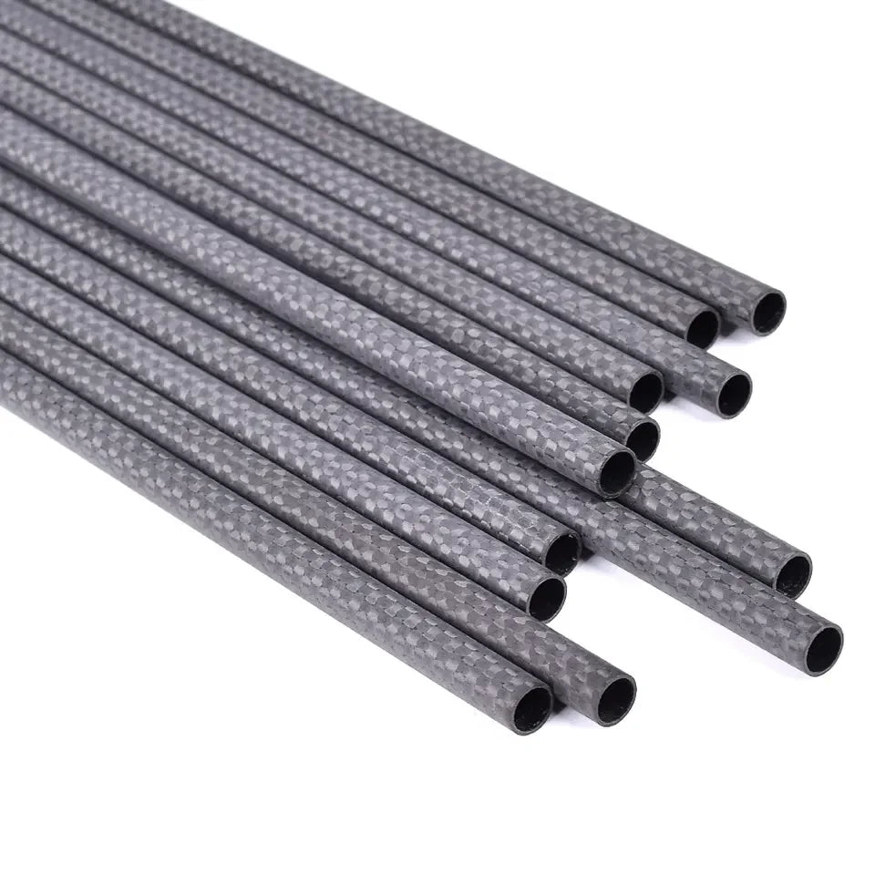 Tubes de Flèches Carbone Tissage 3K, Diamètre Intérieur 6,2 mm, 81,3 cm, Spine 250 à 800, Lot de 12