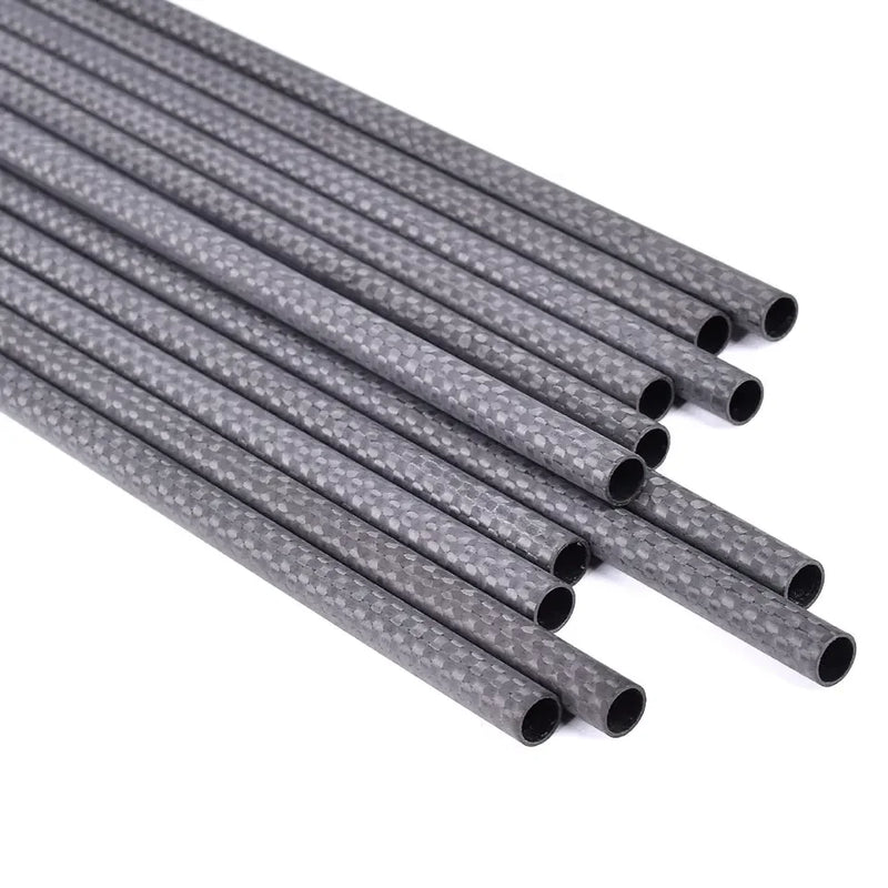 Tubes de Flèches Carbone Tissage 3K, Diamètre Intérieur 6,2 mm, 81,3 cm, Spine 250 à 800, Lot de 12