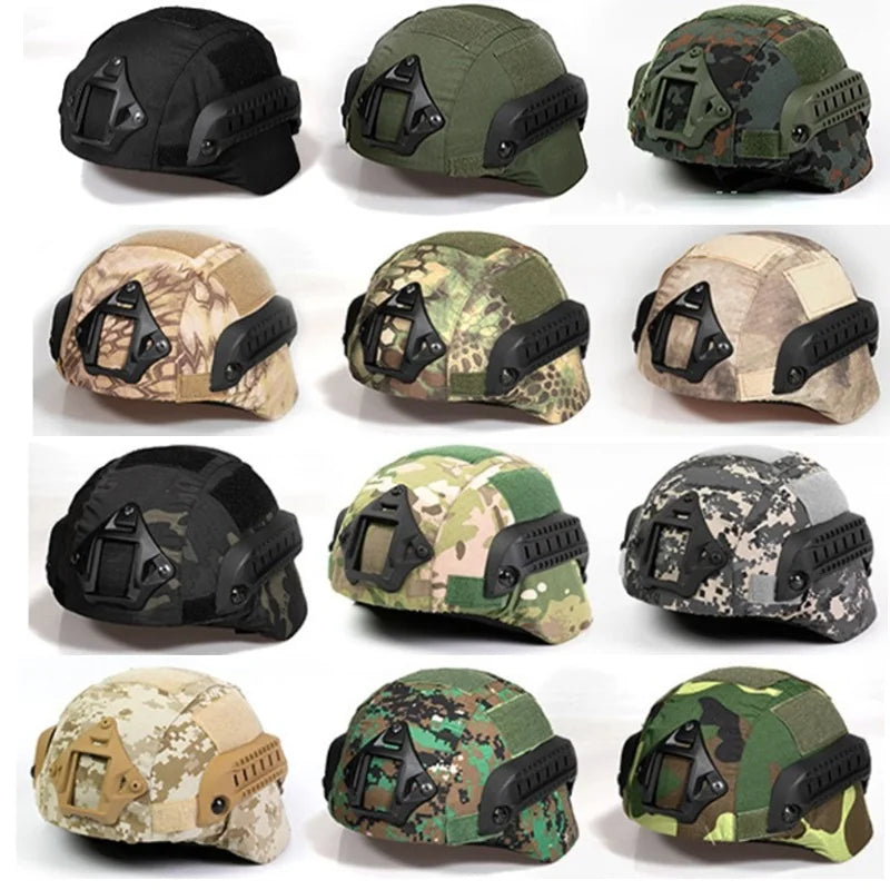 Housse de Casque Airsoft Type MICH 2000, Coton et Polyester, 15 Coloris