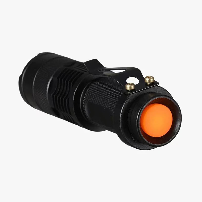 Mini Lampe Tactique LED Zoom Métal avec Clip, 3 Modes, vue 5