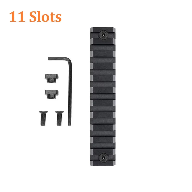 Section de Rail Picatinny 21 mm pour Garde-Main M-LOK, Noire, 3 à 13 Fentes, vue 3