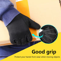 Gants Tactiques de Travail en Nylon Stretch, Paume Antidérapante, Noir ou Vert Armée, S à XL, vue 3