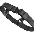 Ceinture Tactique Rembourrée Noire à Boucle Métallique, 130 cm, avec ou sans Mousquetons