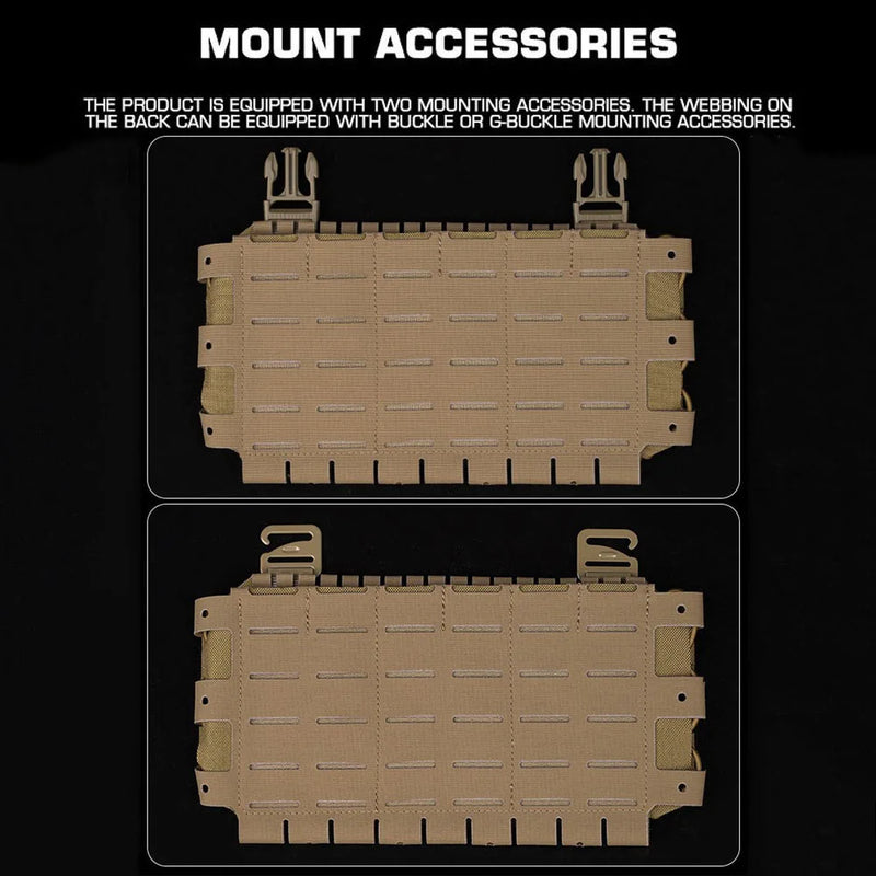 Porte-Chargeurs Triple à Panneau Frontal MOLLE Découpe Laser pour Gilet, Six Coloris, vue 3