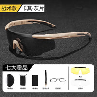 Lunettes de Tir Tactiques UV400, 3 Verres et Insert Correcteur, Noir, Vert ou Sable, vue 6