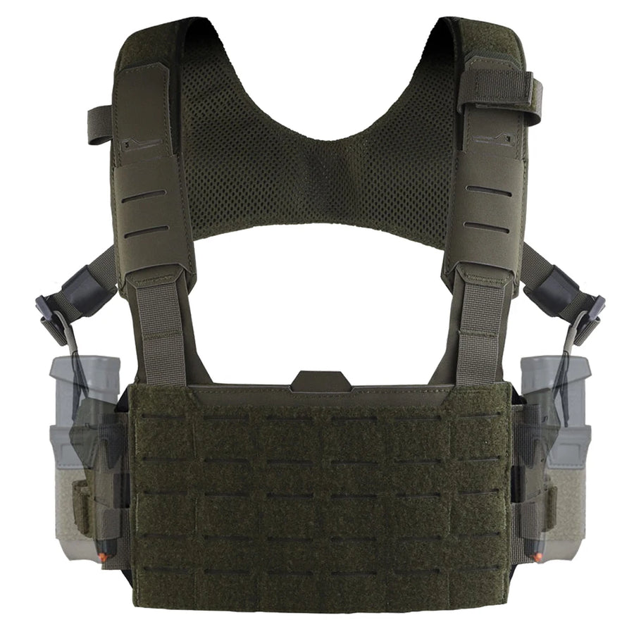 Gilet Tactique Chest Rig Modulaire à Panneau Frontal MOLLE, 29 x 21 cm