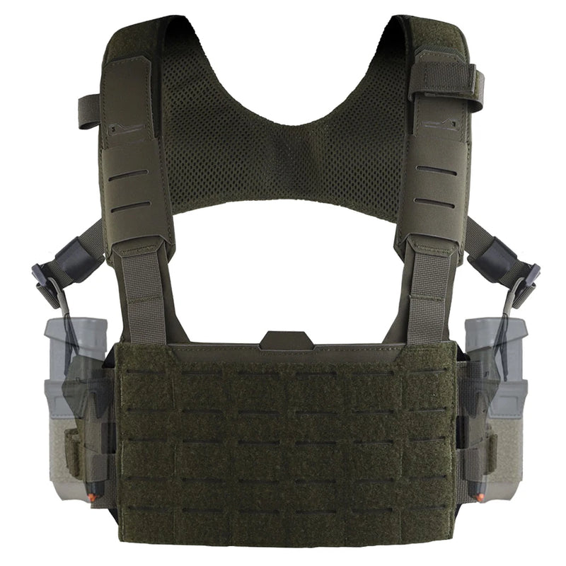 Gilet Tactique Chest Rig Modulaire à Panneau Frontal MOLLE, 29 x 21 cm
