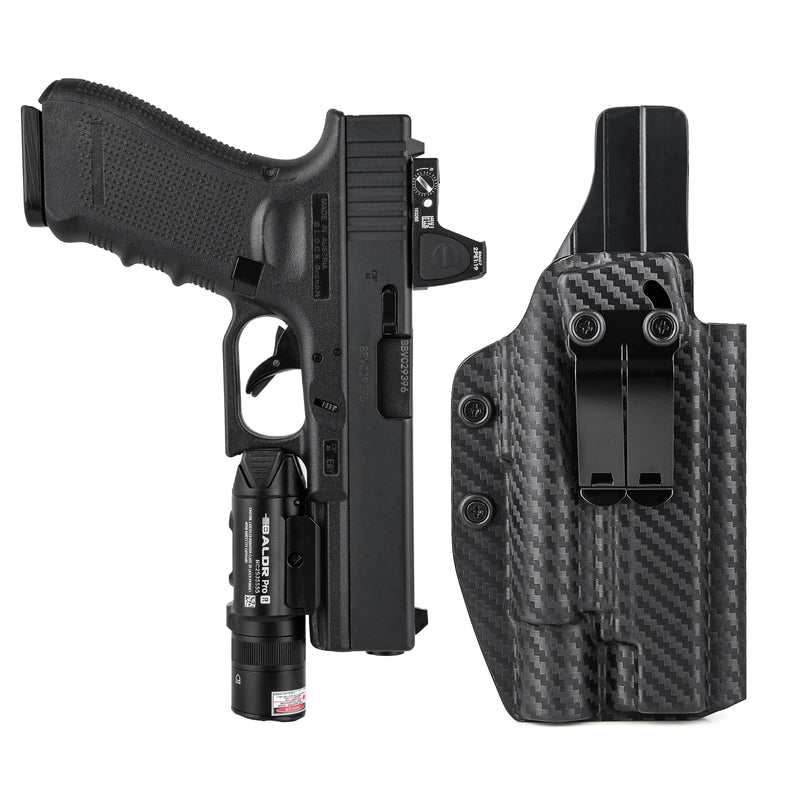 Holster IWB Polymère avec Lampe Tactique pour Pistolet G19, Droitier ou Gaucher, vue 3