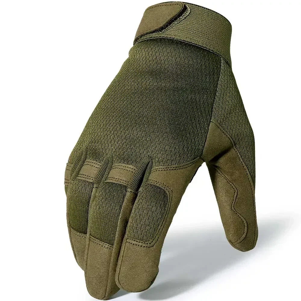 Gants Tactiques Fins Respirants à Paume Renforcée et Orifices d'Aération, 4 Coloris, S à XL