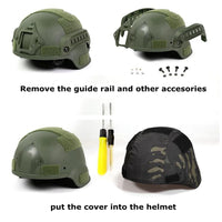 Housse de Casque Airsoft Type MICH 2000, Coton et Polyester, 15 Coloris, vue 5