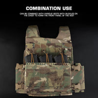 Gilet Tactique Chest Rig Compact MOLLE, Triple Porte-Chargeur Élastique, vue 6