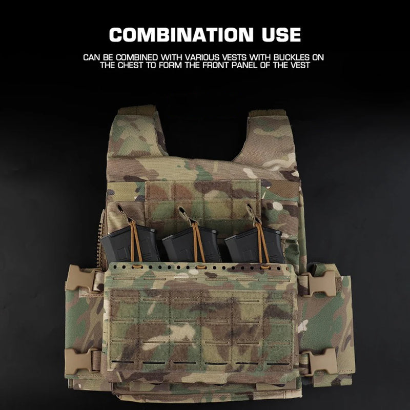 Gilet Tactique Chest Rig Compact MOLLE, Triple Porte-Chargeur Élastique, vue 6