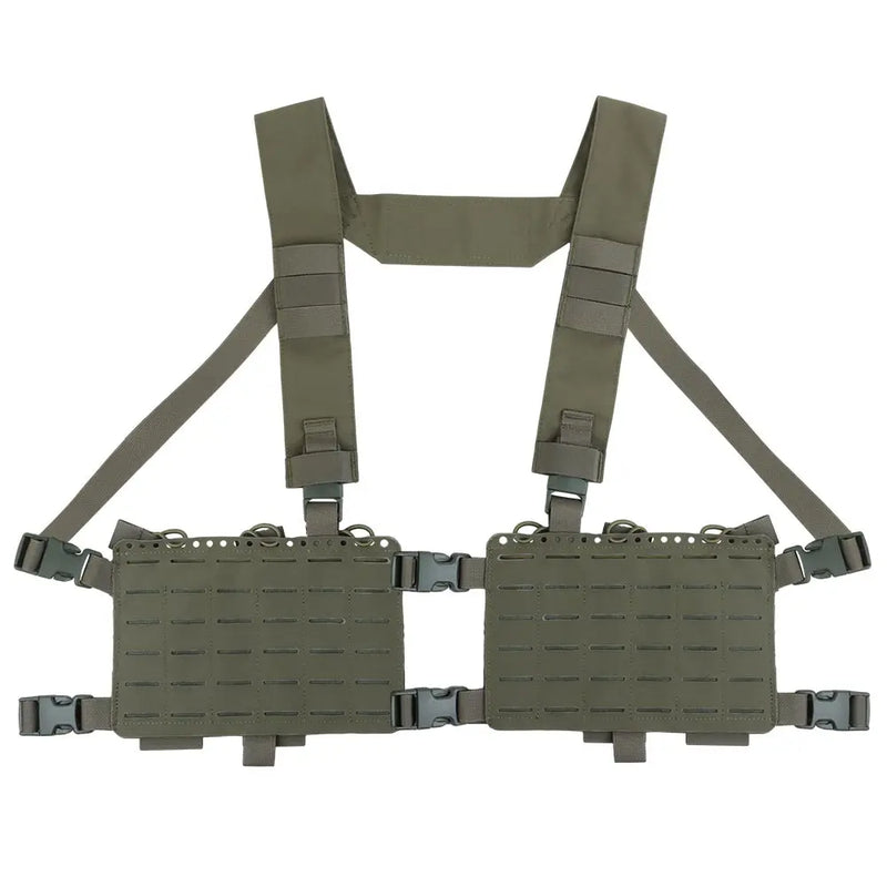 Gilet Tactique Chest Rig à Panneaux Latéraux Séparés, Découpe Laser MOLLE, Nylon, vue 9