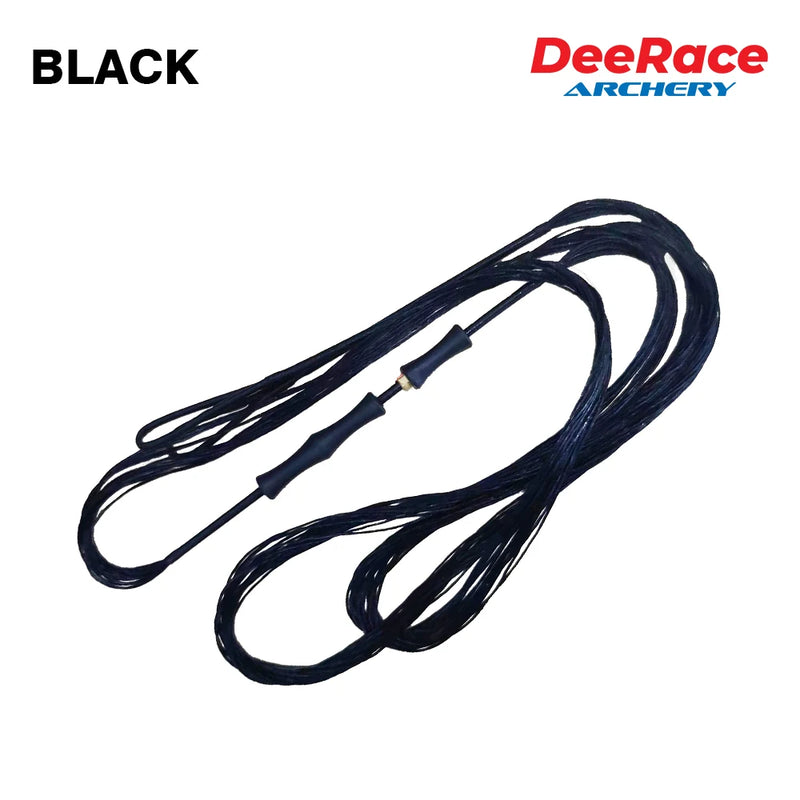 Corde d'Arc Polyester Noire avec Protège-Doigt, 122 à 178 cm, 12 à 18 Brins, vue 3