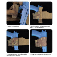 Holster Universel de Ceinture Ajustable en Nylon, Droitier ou Gaucher, vue 5