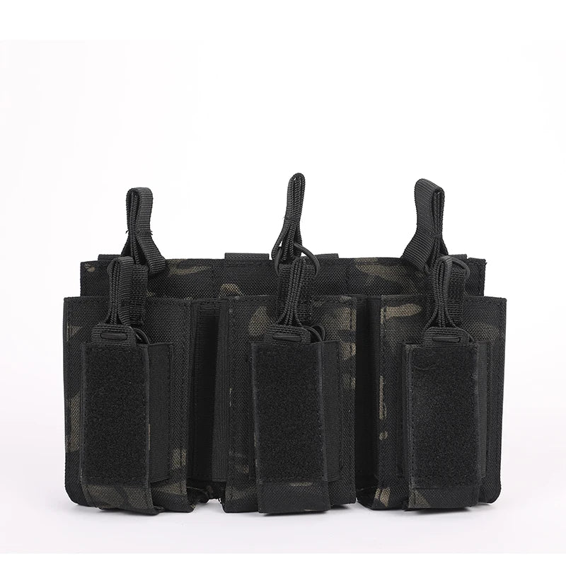 Porte-Chargeur Triple pour Fusil avec Poches Pistolet, MOLLE Nylon 1000D, 24 x 14 cm, vue 8