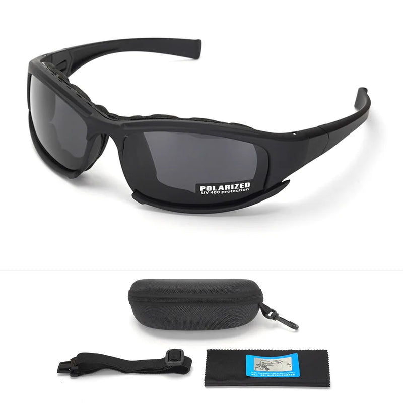 Lunettes Tactiques Polarisées avec Étui, 1 ou 4 Paires de Verres, 3 Coloris, vue 4