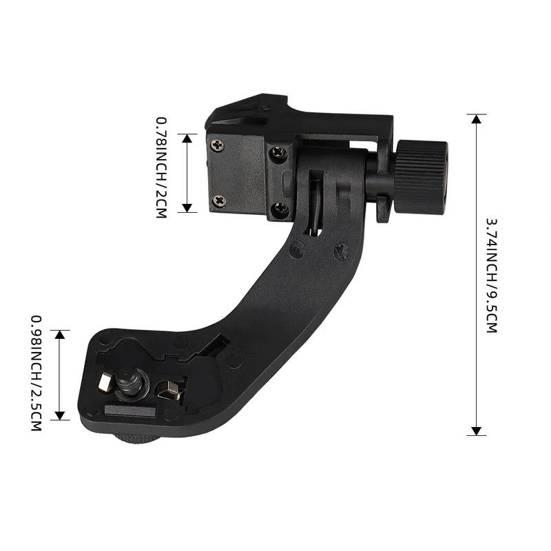 Support Vision Nocturne Bras en J pour Casque, Monoculaire PVS-14, Noir, vue 4