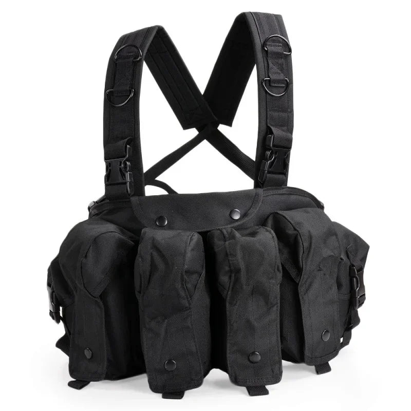 Gilet Tactique Chest Rig pour Chargeurs AK, Nylon 600D, Sept Coloris, vue 11