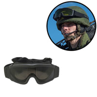 Lunettes Masque Tactiques Noires à Porter sur Casque, 1 ou 3 Verres, vue 3