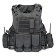 Gilet Tactique MOLLE Oxford 600D Ajustable avec Panneau Écusson, 5 Coloris
