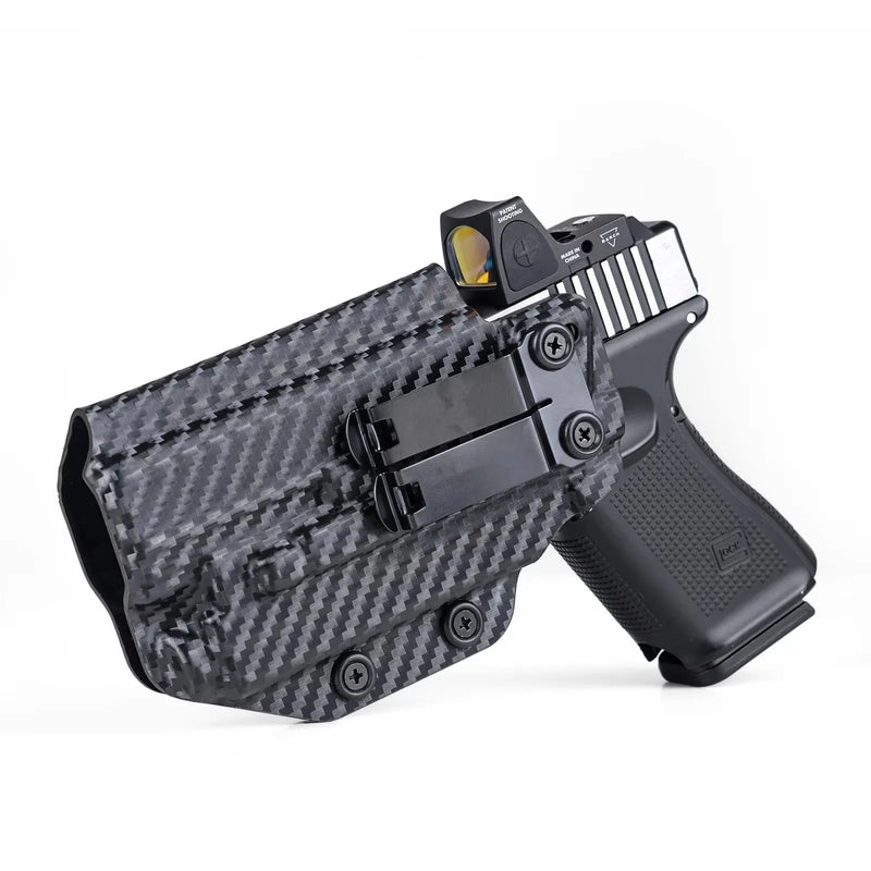 Holster IWB G19 avec Lampe et Point Rouge, Noir ou Aspect Carbone, vue 3