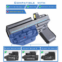 Holster IWB G19 avec Lampe et Point Rouge, Noir ou Aspect Carbone, vue 4