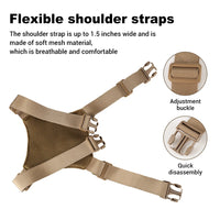Sacoche Holster de Poitrine Tactique en Nylon 600D, Panneau MOLLE, 28 x 18 cm, 3 Coloris, vue 6