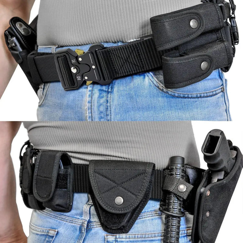 Ceinture Tactique Nylon à Boucle Métal Démontage Rapide, 3,8 cm, avec Mousqueton, vue 3