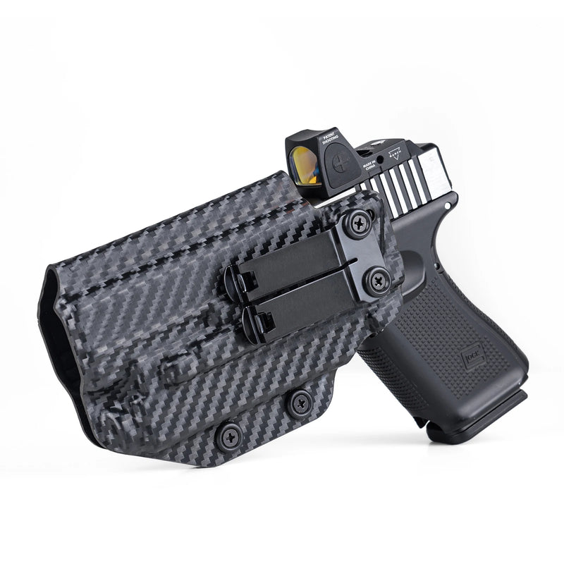 Holster IWB G19 avec Lampe et Point Rouge, Noir ou Aspect Carbone, vue 9