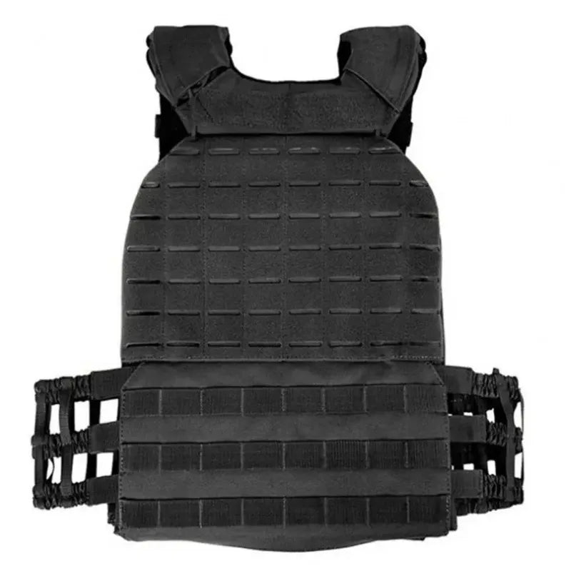 Gilet Tactique Porte-Plaques en Nylon à Ceinture Élastique Ajourée, 38 x 31 cm, vue 2