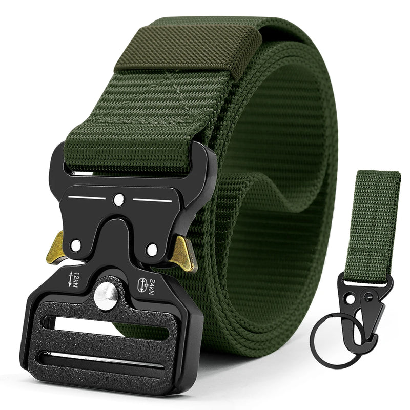 Ceinture Tactique Nylon à Boucle Métal Démontage Rapide, 3,8 cm, avec Mousqueton, vue 9