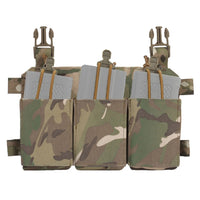 Porte-Chargeurs Triple Panneau Frontal pour Gilet Porte-Plaques, Nylon, 25 x 16 cm