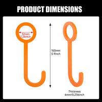 Crochets de Suspension pour Cible Gong en Acier au Carbone, Orange, Lot de 2 ou 4, vue 2