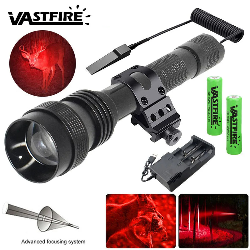 Lampe Tactique LED à Zoom de 223 mm, Lumière Blanche, Rouge ou Verte, vue 9