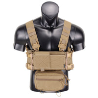 Gilet Tactique Micro Chest Rig Nylon, Poche Pendante et Poches Latérales, vue 9